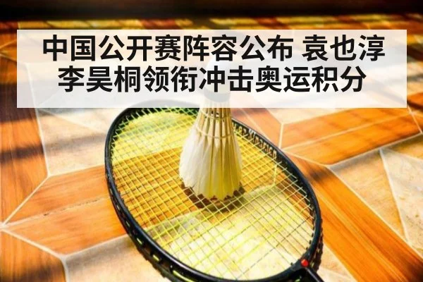 中国公开赛阵容公布 袁也淳李昊桐领衔冲击奥运积分